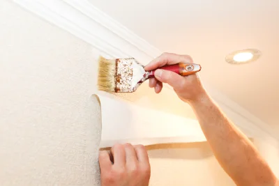 Pose de papier peint à Champagnier — revêtements muraux et toiles de verre